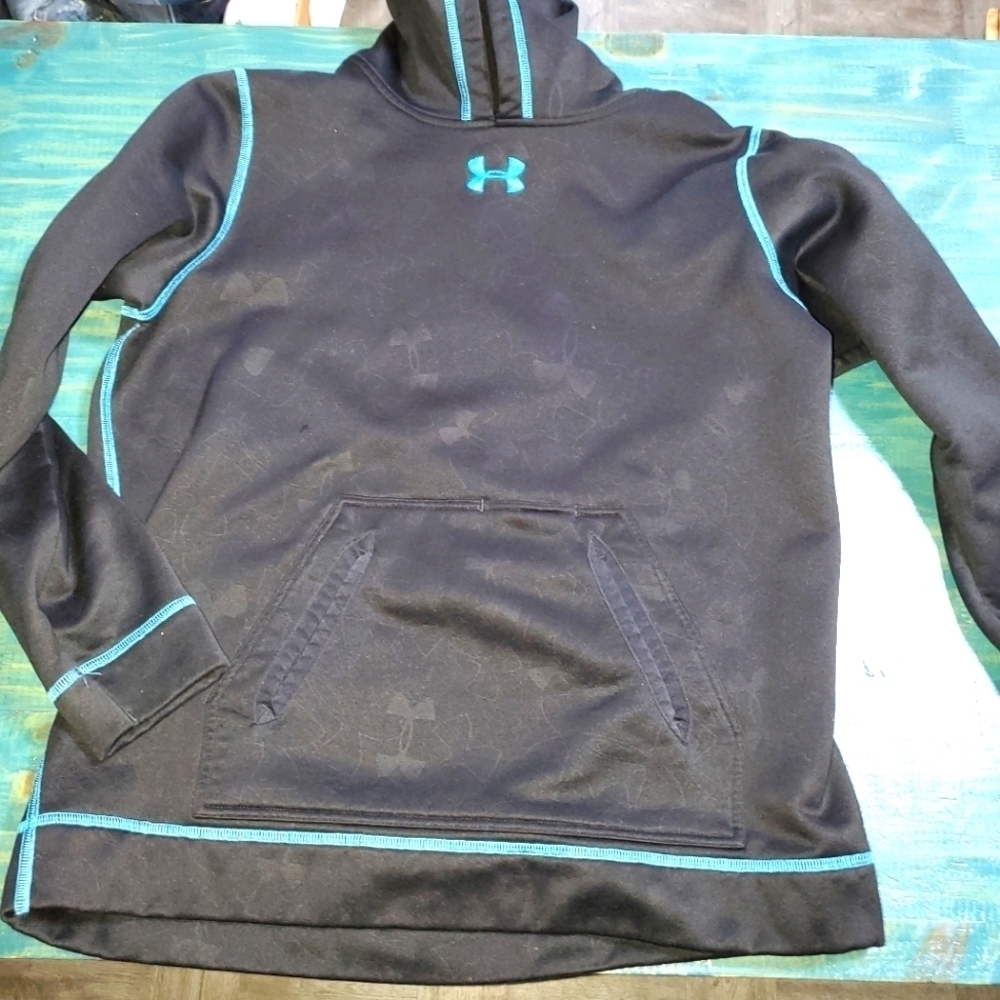UA black & blue hoodie Large